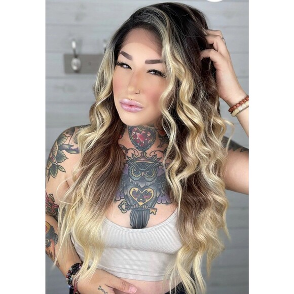 Rebel Gypsy “Count on you”Premium synthetic Scalp illusion lace front wig New main image 5